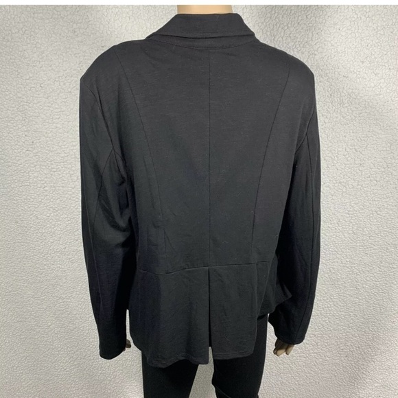 Chico's Women’s Large Black Fabulous Knit Blazer Cardigan Jacket - Picture 4 of 7